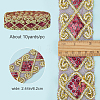 Ethnic Style Embroidery Polycotton Ribbons OCOR-WH0066-34E-2