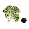 Ginkgo Leaf Enamel Pins JEWB-I060-01G-03-3