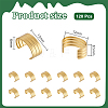 120Pcs Brass Folding Crimp Ends KK-PH0014-10C-2