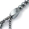 Non-Magnetic Synthetic Hematite Beades 3 Layer Necklaces NJEW-H307-02-3