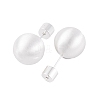Round Ball Drawbench Brass Ear False Plugs for Women EJEW-G391-24C-S-3