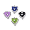 304 Stainless Steel Enamel Heart Connector Charms STAS-M110-04P-1