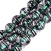 Handmade Foil Glass Lampwork Beads Strands FOIL-Q002-09B-1