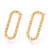 Brass Stud Earrings EJEW-T047-46G-1