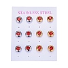 304 Stainless Steel Stud Earrings EJEW-L251-A02-2