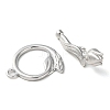 Rhodium Plated 925 Sterling Silver Toggle Clasps STER-D005-08P-2