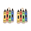 Alloy Enamel Pendants ENAM-Q004-01KCG-27-1