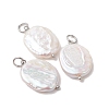 Natural Baroque Keshi Pearl Pendants PALLOY-JF05259-02-2