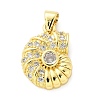 Brass Micro Pave Cubic Zirconia Pendants KK-S511-04B-G-1