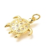 Brass Micro Pave Cubic Zirconia Pendants KK-Q040-02A-G-2