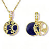 Brass Micro Pave Clear Cubic Zirconia Pendants CU-OY001-55G-1