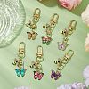 Butterfly Bees Alloy Enamel Pendant Decorations HJEW-JM02688-1