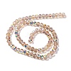 AB Color Plated Transparent Electroplate Beads Strands X-EGLA-H104-06F-2