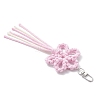 Flower Cotton Threads Pendants Decorations HJEW-TA00399-03-4