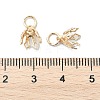 Flower Rack Plating Brass Filigree Bead Cap Bails X-KK-L102-27G-01-3