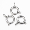 Tarnish Resistant 304 Stainless Steel Smooth Surface Spring Ring Clasps LS-STAS-H396-D-02P-1