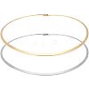 Unicraftale 2Pcs 2 Colors 304 Stainless Steel Wire Wrap Collar Necklaces Set for Women NJEW-UN0001-34-7