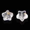 Spray Painted Transparent Glass Beads GLAA-FS0001-01B-4