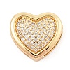 Brass Micro Pave Cubic Zirconia Slide Charms ZIRC-I068-02G-2