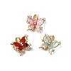 Brass Micro Pave Cubic Zirconia Charms KK-H089-29G-1