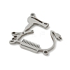 304 Stainless Steel Connector Charms STAS-F326-12P-2