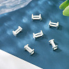 6Pcs 925 Sterling Silver Hollow Initial Beads STER-TA0001-53I-6