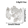 304 Stainless Steel Cuff Open Rings for Women KF1172-1-1
