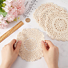 Handmade Cotton Lace Cup Coasters AJEW-GF0008-84B-3