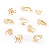 10Pcs 5 Styles Brass Clip-on Findings EJEW-TA0001-66A-2