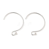 Rhodium Plated 925 Sterling Silver Earring Hooks STER-E068-05S-1