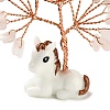 Natural Rose Quartz Chips Tree of Life Decorations DJEW-A017-01M-3