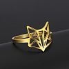 Hollow 304 Stainless Steel Finger Rings WGF195D-02-2