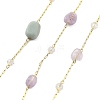 Gemstone & Glass Link Chains CHC-K014-12G-02-1