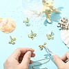 5Pcs 5 Styles Brass Pave Cubic Zirconia European Dangle Charms KK-CJ0004-01-5