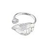 Brass Pave Clear Cubic Zirconia Finger Ring Settings KK-N232-491P-2