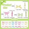 90Pcs 3 Styles Spray Painted Textured Opaque Acrylic Beads OACR-YW0004-70-2