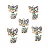 Alloy Enamel Pendants ENAM-M046-10G-G-4