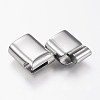 Tarnish Resistant 304 Stainless Steel Magnetic Clasps with Glue-in Ends X-STAS-G157-14P-14x8mm-2