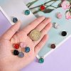 16Pcs 8 Colors Electroplate Druzy Resin Pendants RESI-SZ0001-20-3