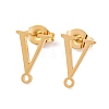 Ion Plating(IP) 304 Stainless Steel Stud Earrings FIND-Q103-01V-G-1