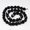 Natural Black Onyx Beads Strands G-K066-13-8mm-1
