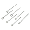 7Pcs 7 Styles 304 Stainless Steel Chain Extender STAS-FS0001-49P-2