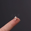 Brass Micro Pave Cubic Zirconia Stud Earring WGF347E-13-1