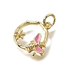 Brass Enamel Pendants KK-CBAEEA8-02G-3