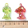 Electroplate Transparent Acrylic Pendants OACR-I014-07-4