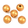 Spray Painted Wood European Beads WOOD-G029-08B-1