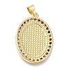 Rack Plating Brass Micro Pave Cubic Zirconia Pendants KK-A185-13G-2