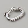 Rhodium Plated 925 Sterling Silver Micro Pave Clear Cubic Zirconia Twister Clasps LS-FIND-WH0422-21B-P-1