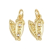 Brass Micro Pave Cubic Zirconia Pendants KK-A269-12G-1