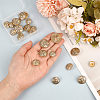 20Pcs 4 Styles Alloy Shank Buttons BUTT-DR0001-05G-3
